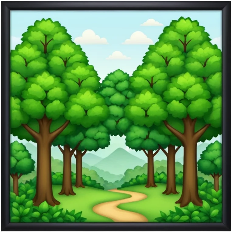 In our hometown, there’s plenty of trees emoji