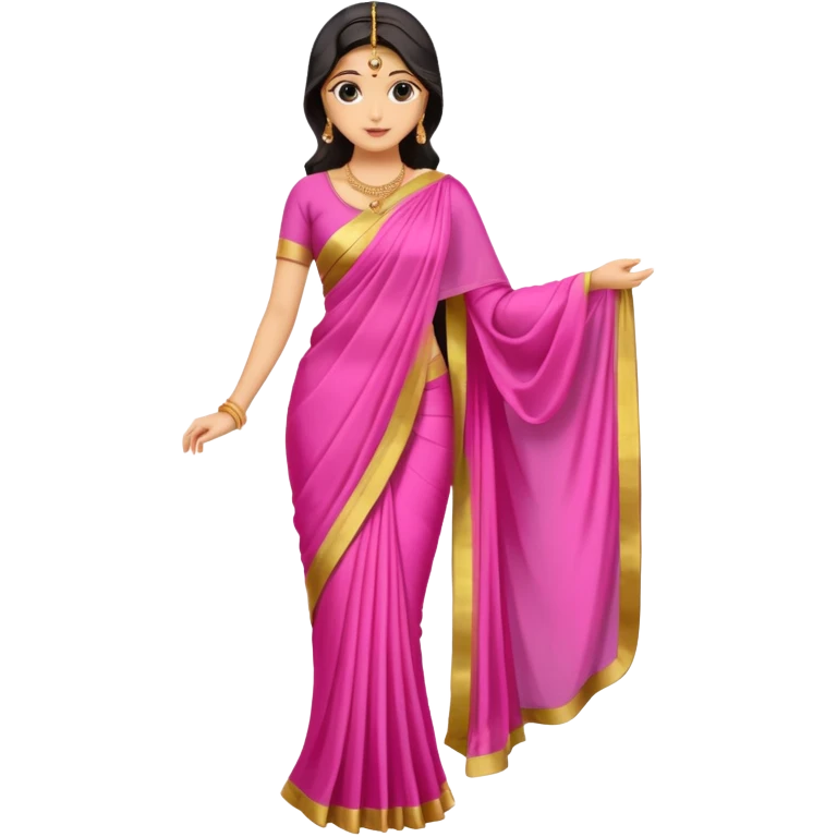 pink saree emoji