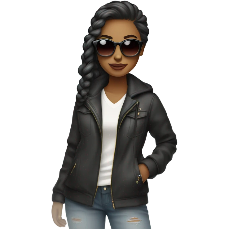 the cool girl emoji
