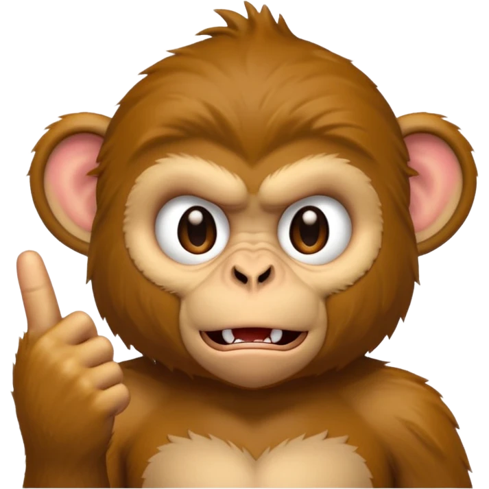 Monkey showing middle finger emoji