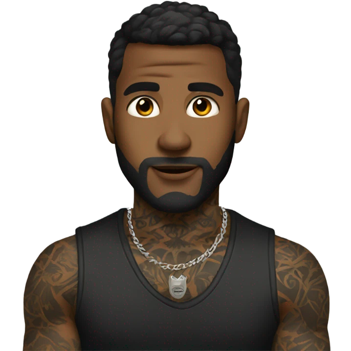 Andrew Tate with neck tattoo emoji