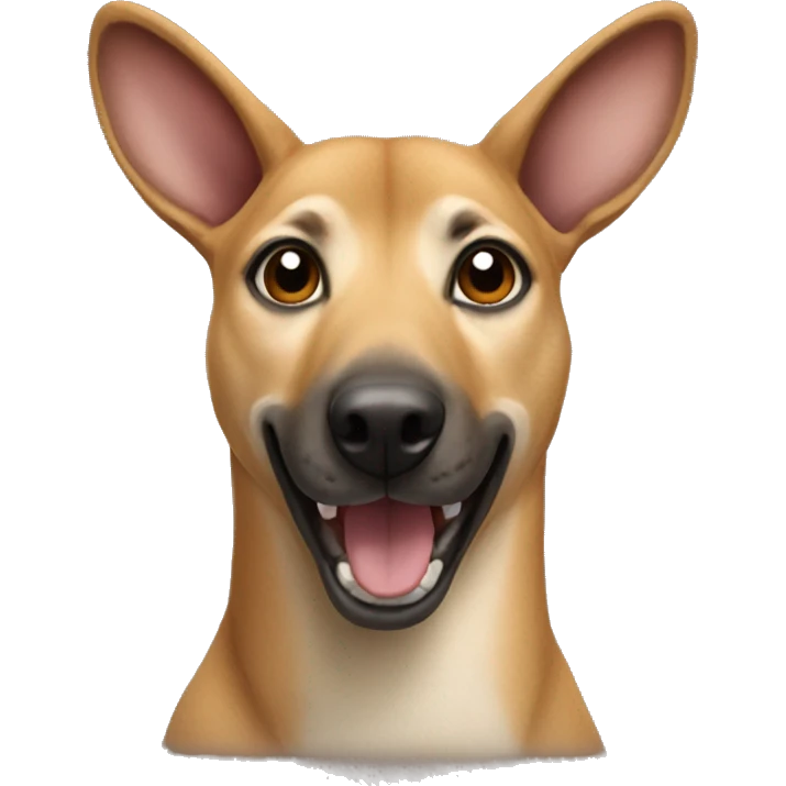 Create a hybrid between a dog and a kangaroo emoji