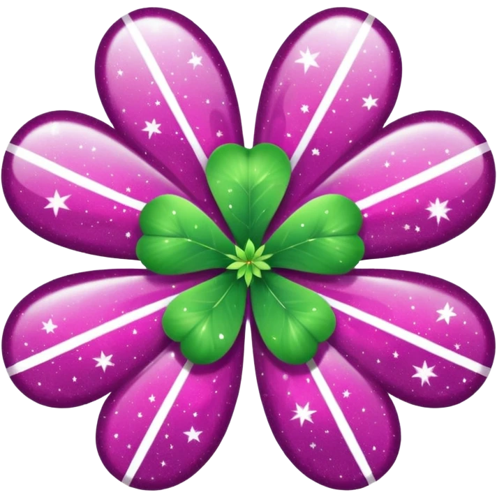 real cosmos star, but with clover, to make star look like lucky star, but main point is star, make it more star like real star emoji, make star with 5 edges emoji