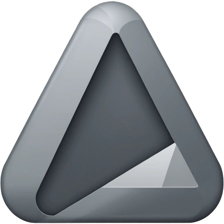 simple gray triangle icon emoji