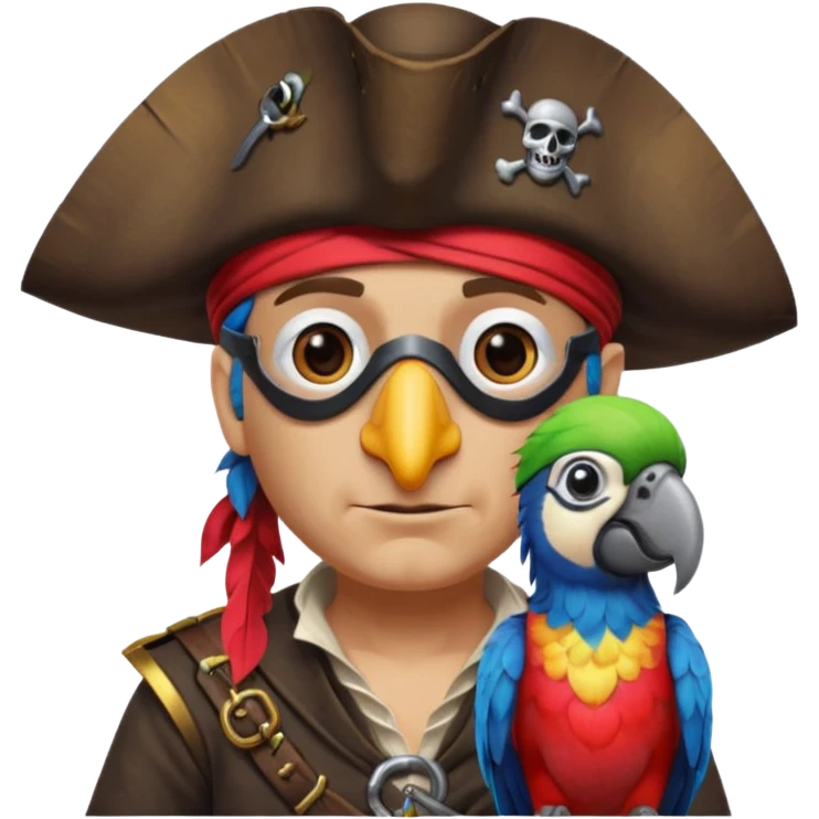 pirate and parrot emoji