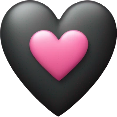 Cuore nero con stelline rosa emoji