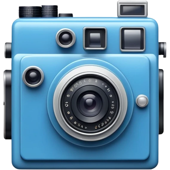 old-school blue camera emoji