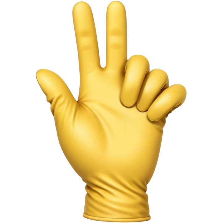 Transparent hand in glove  pointing gesture emoji