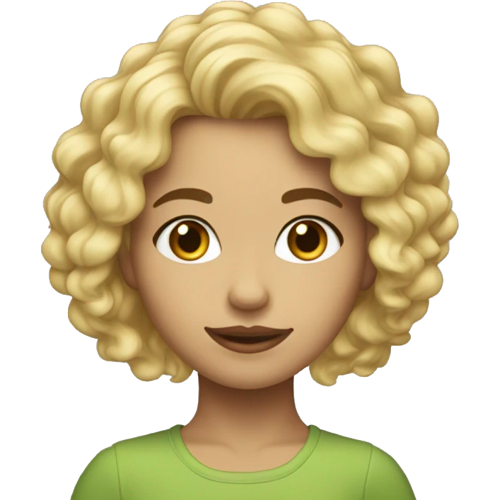 Fille blonde cheveux bouclés  emoji