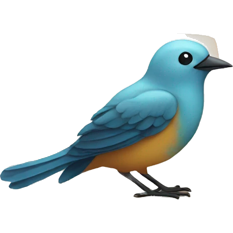 Book with bird emoji