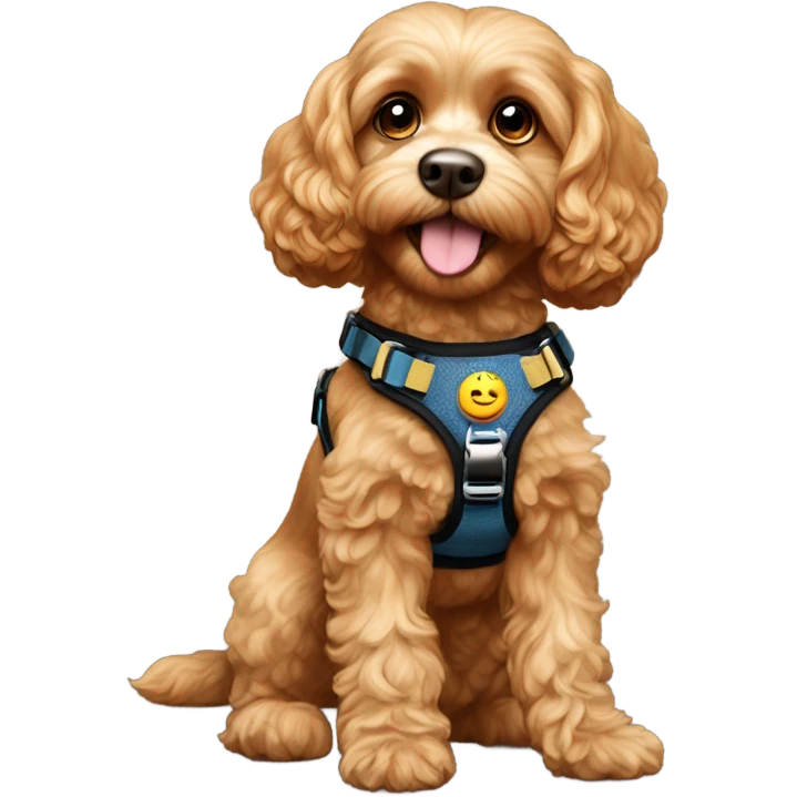 golden cavapoo armed emoji