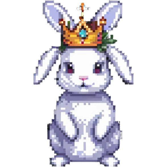 crowned rabbit emoji