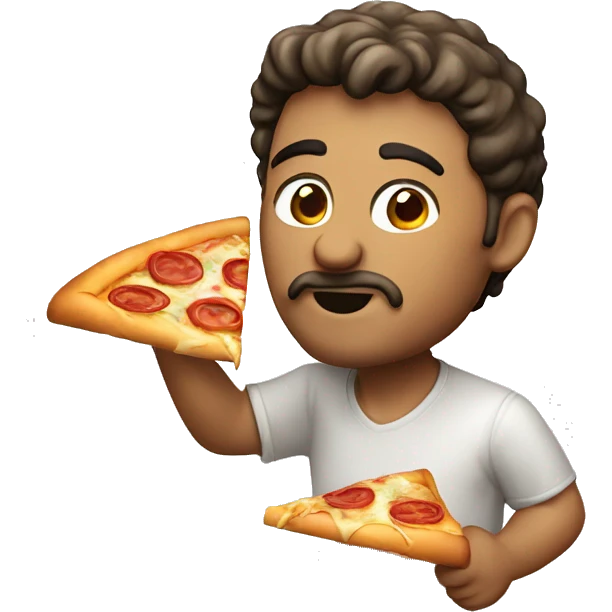italian guy eating pizza emoji