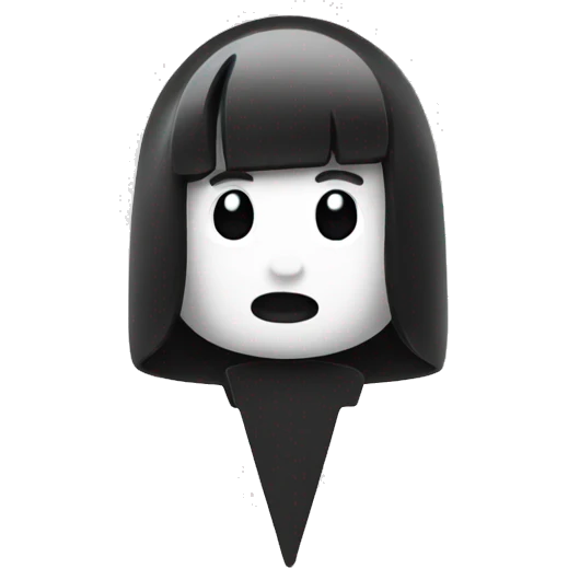 Small black and white pin to mark location  emoji