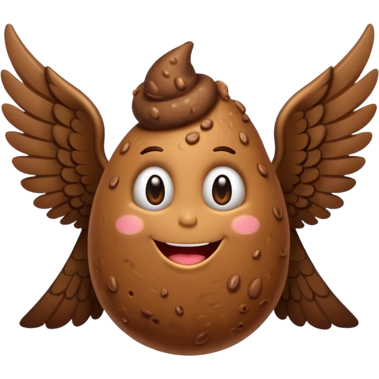 make a poop with wings emoji