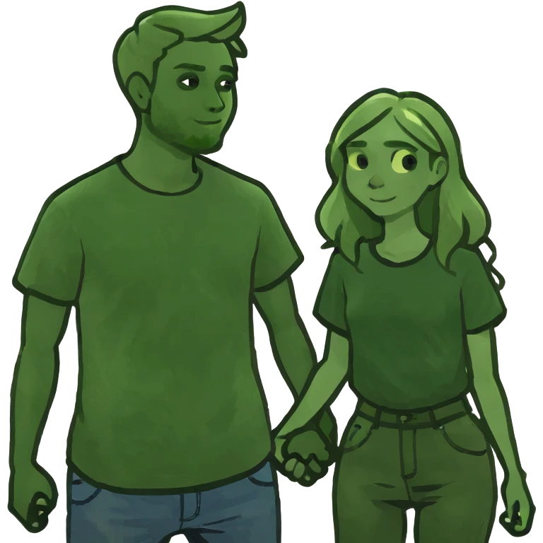 Blond girl with boyfriend  emoji