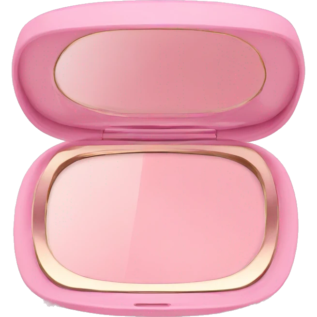 Pink compact open with white mirror  emoji