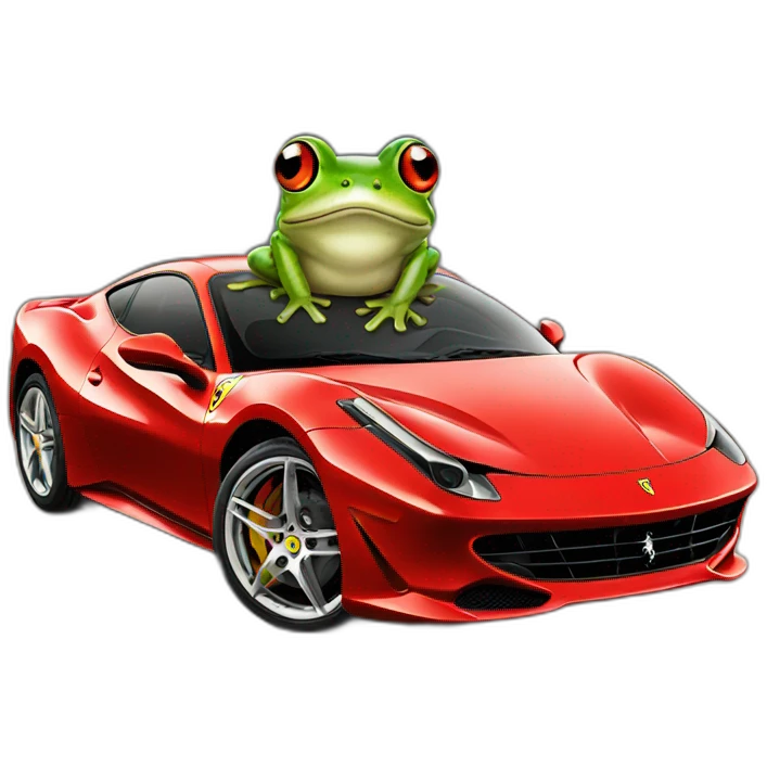 frog with ferrari  emoji