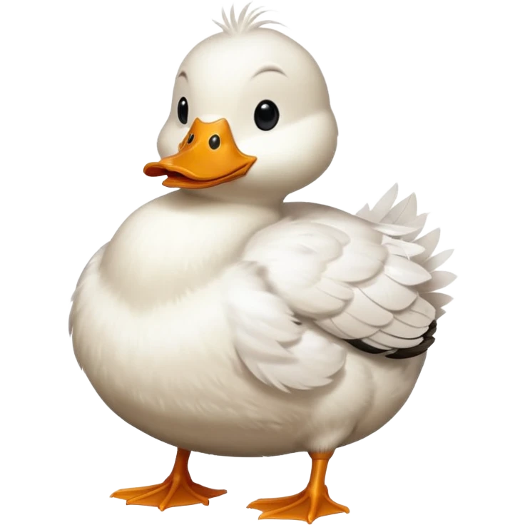 duck with a round, prominent belly emoji