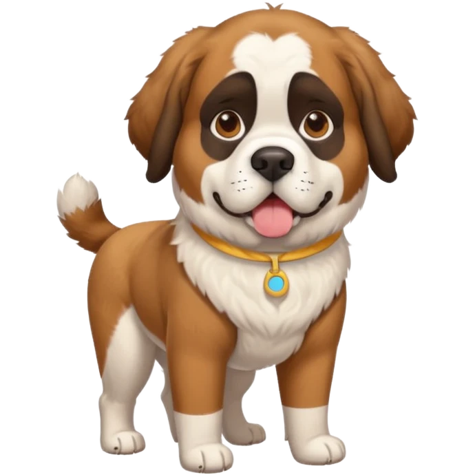 Saint Bernard with swimsuit emoji