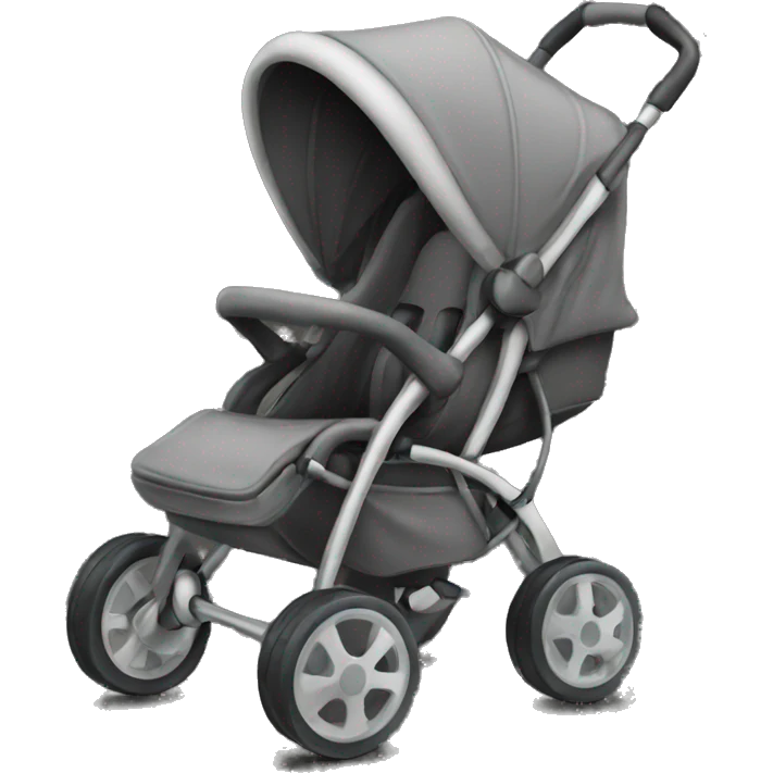 Black and grey Stroller emoji