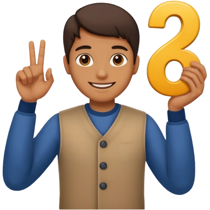 Fuse 🤷‍♂️6️⃣7️⃣ ( only put 6 and 7 in his hand)  emoji