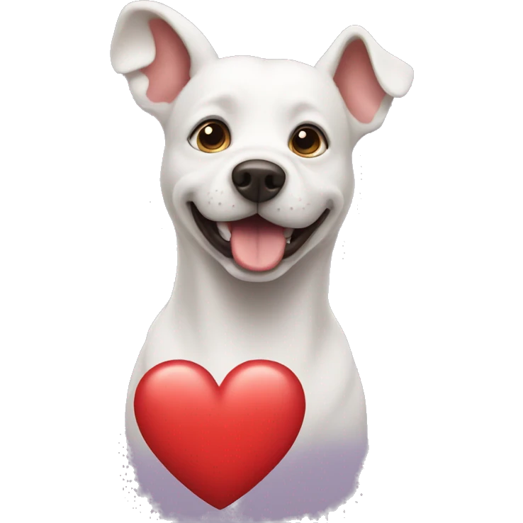Dog with heart emoji