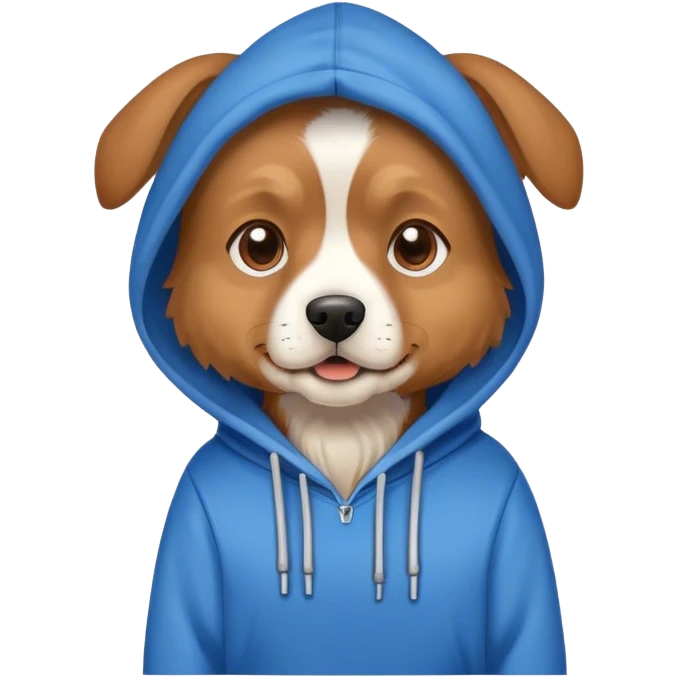 dog wearing hoodie emoji