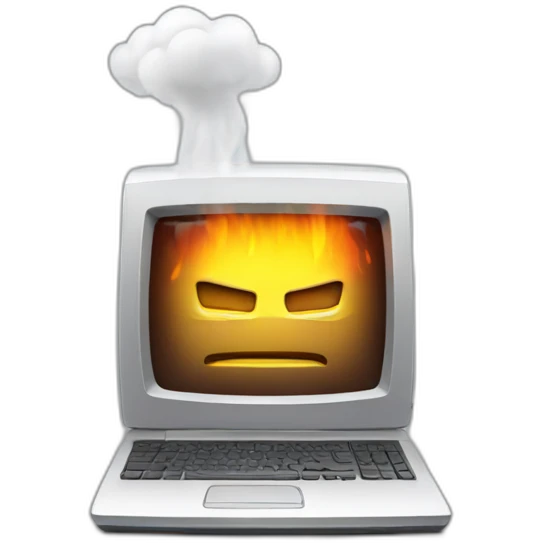 computer overheating emoji