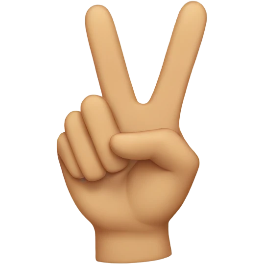 hand making peace sign with thumb out emoji