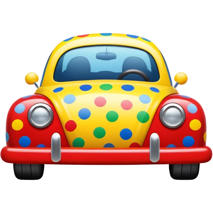 polka dots car emoji