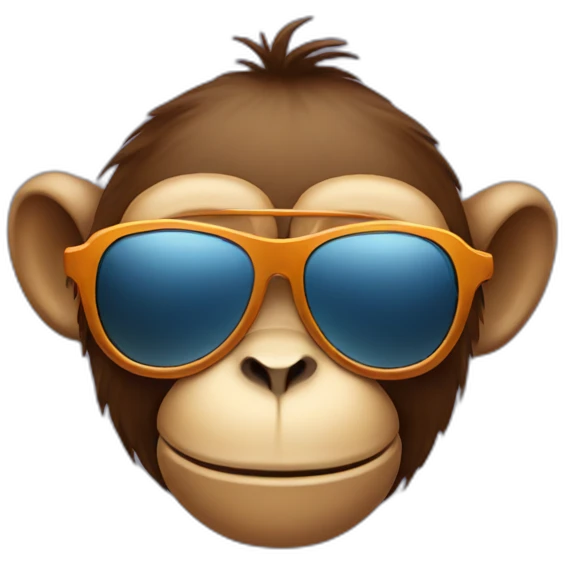 Monkey that makes a middle finger with sunglasses emoji