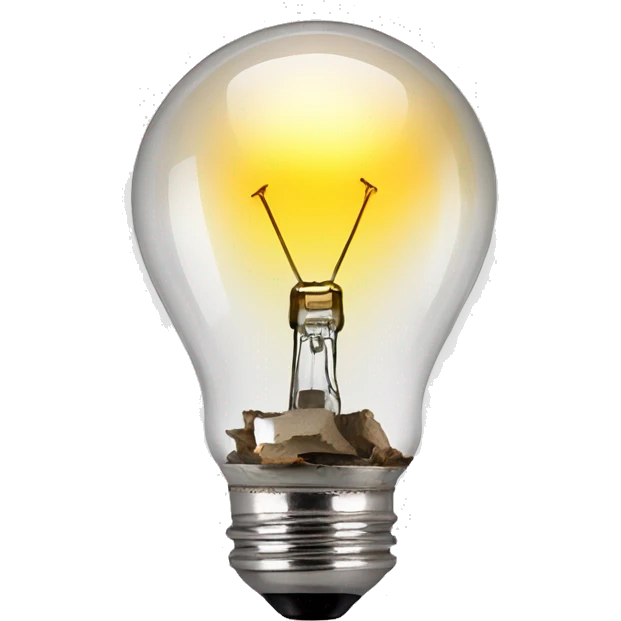 broken old bulb emoji