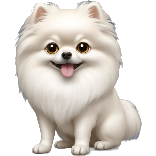 White pomeranian emoji