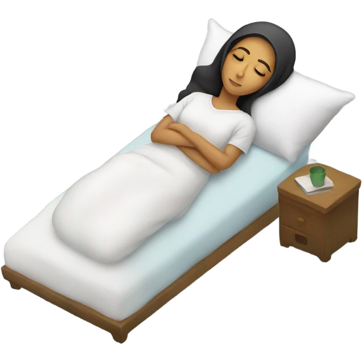 arab woman sleeping on pillow emoji