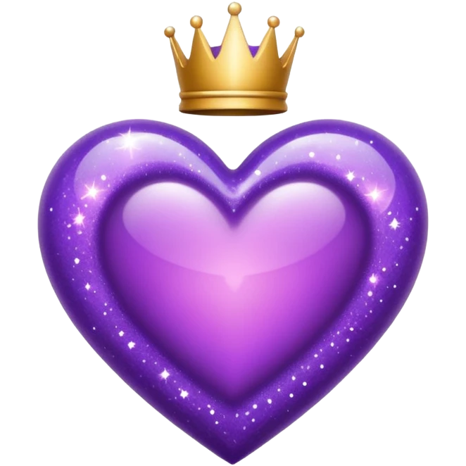 purple heart with glitter emoji