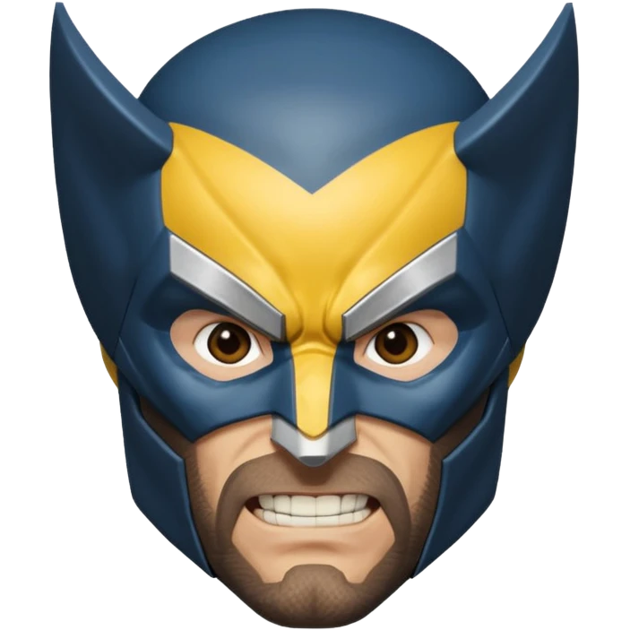 wolverine marvel superhero full mask headshot emoji