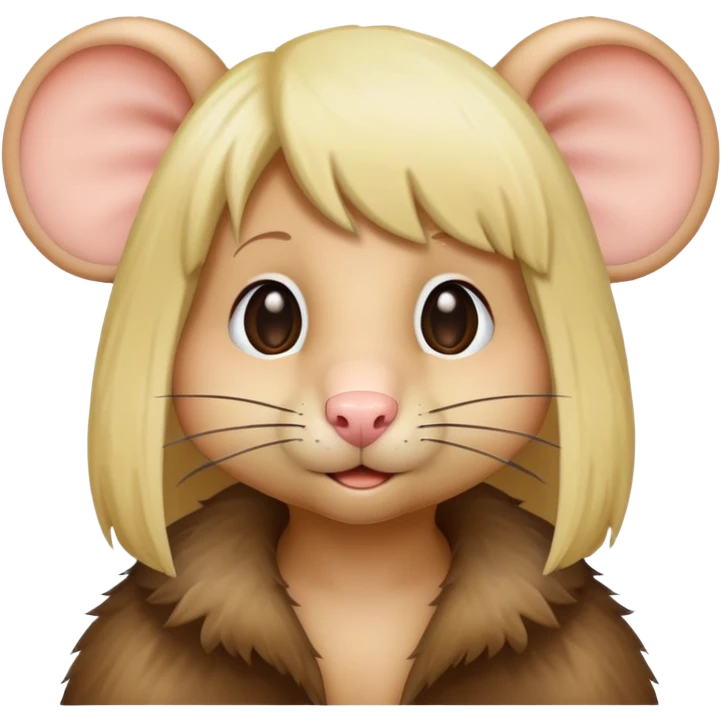 Rat with a blonde wig emoji