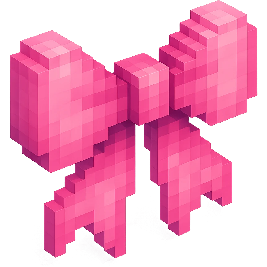 pink gothic bow emoji