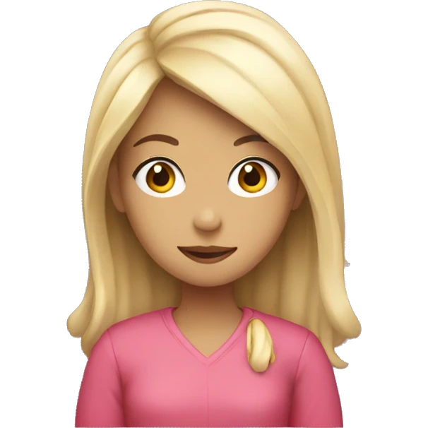 Girl with winner emoji