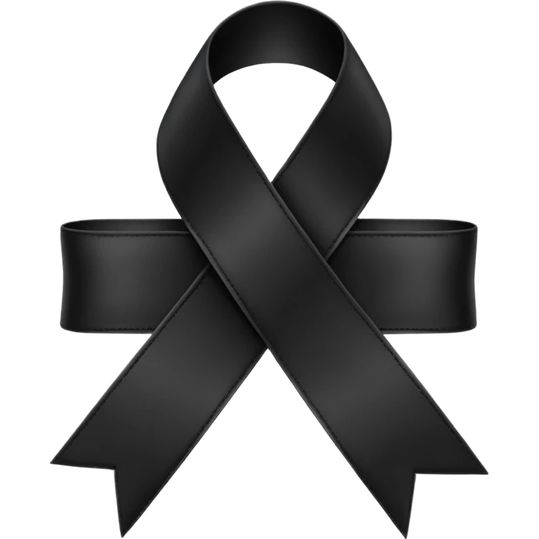 Ruban noir croisé avec 1 boucle comme celui de Crans Montana emoji