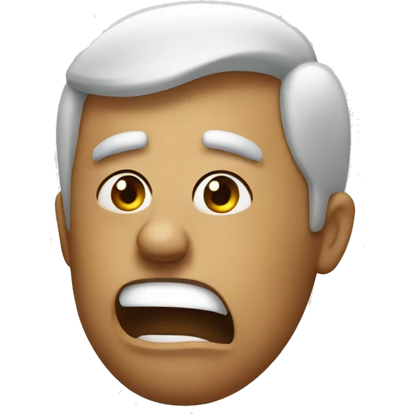 Normal emoji face being completely disgusted emoji