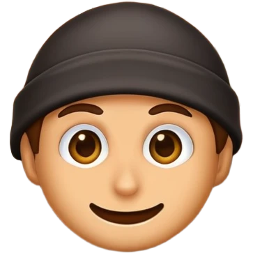 robber emoji peeking from behind a wall mischievous grin emoji