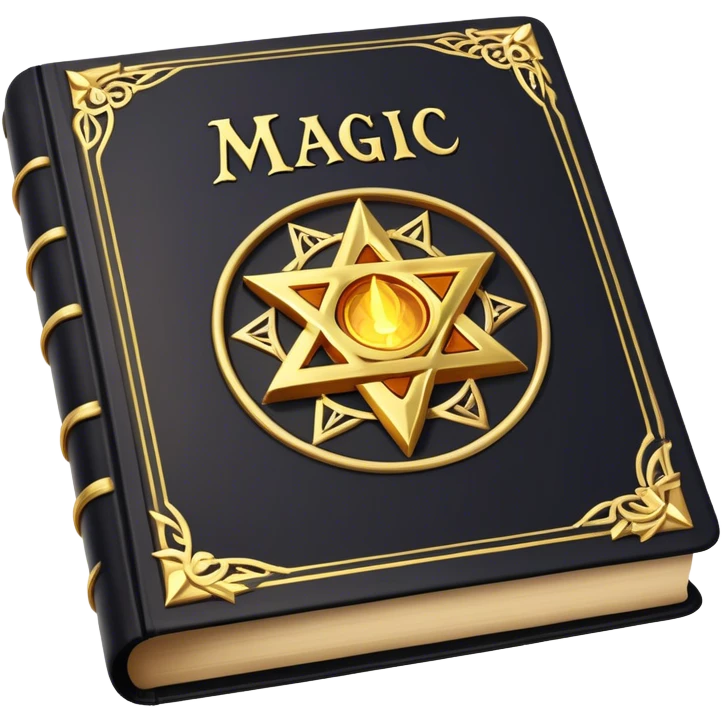 Open Spell book of magic emoji