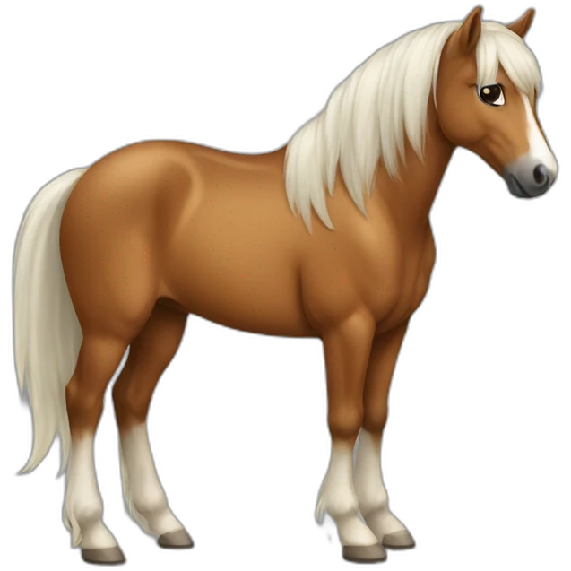 Un poney qui se transforme en chien emoji