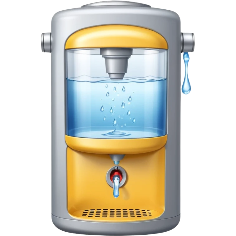water cooler with water drops emoji