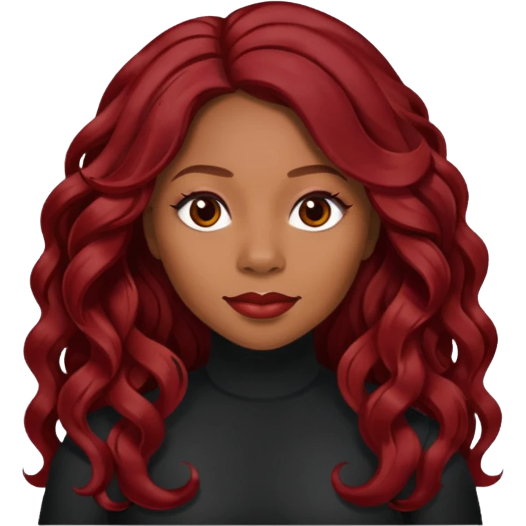 LaTavia Robeson from Destiny's Child with long dark red hair emoji
