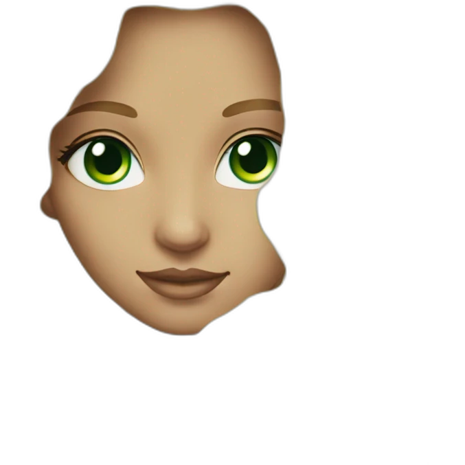  girl green eyes long blonde hair baking emoji