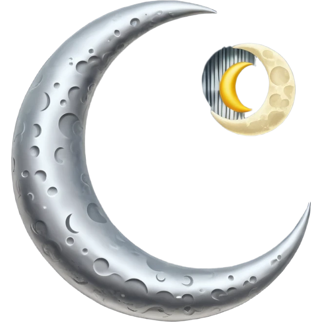 phases of the moon: crescent moon emoji