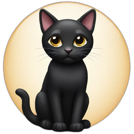 single black cat emoji